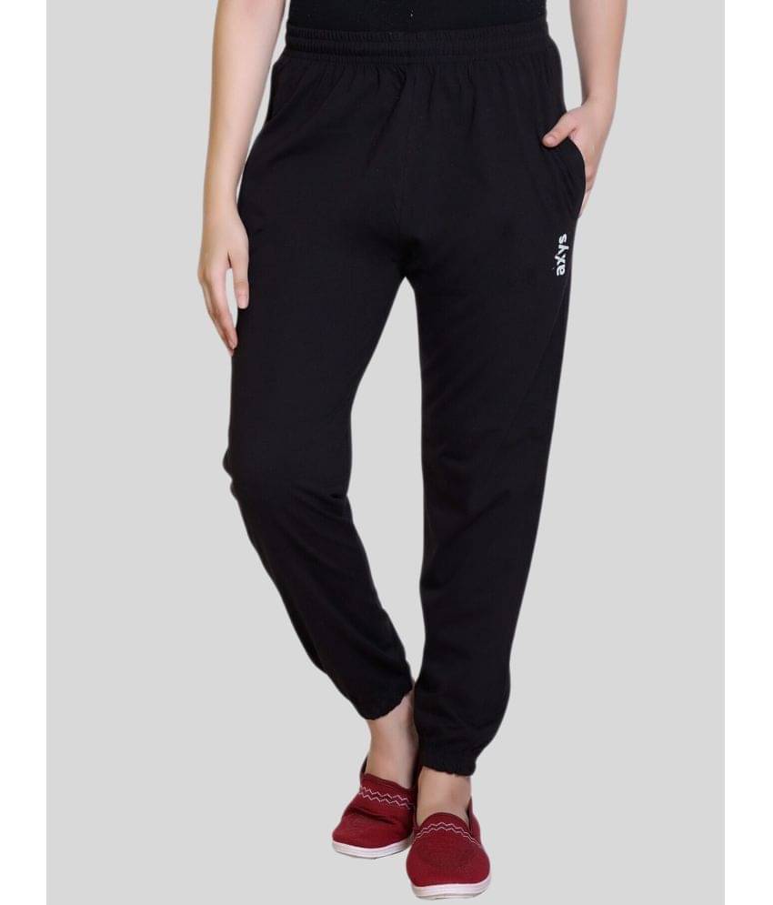 AXYS Black Cotton Blend Women's Outdoor & Adventure Trackpants ( Pack of 1 ) AXYS Black Cotton Blend Women's Outdoor & Adventure Trackpants ( Pack of 1 )