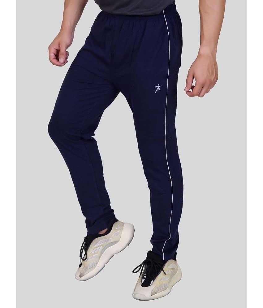 AXYS Blue Cotton Blend Men's Trackpants ( Pack of 1 ) - Track Pants | Buy online on ZillyBuy