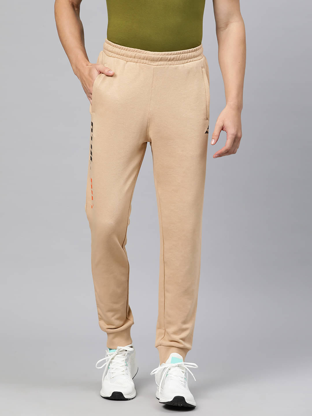     			Alcis Khaki Cotton Blend Men's Joggers ( Pack of 1 )