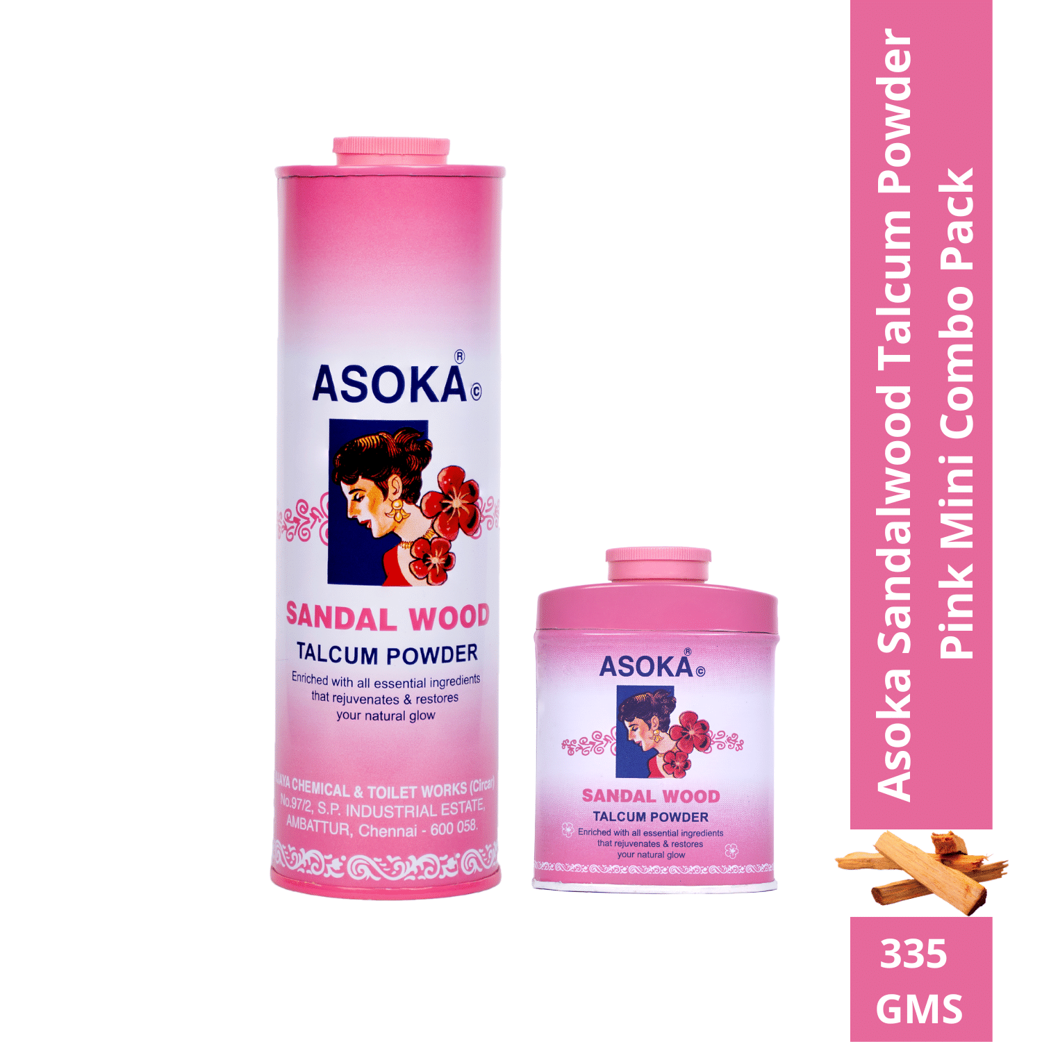     			Asoka-c Talc 335 gm Pack of 2