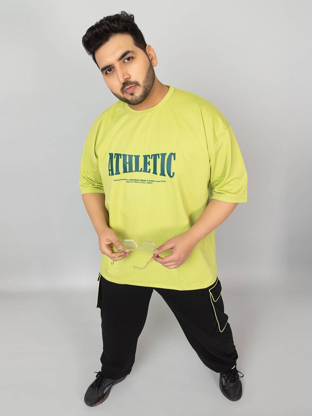     			Chkokko Green Cotton Blend Regular Fit Men's Tracksuit ( Pack of 1 )