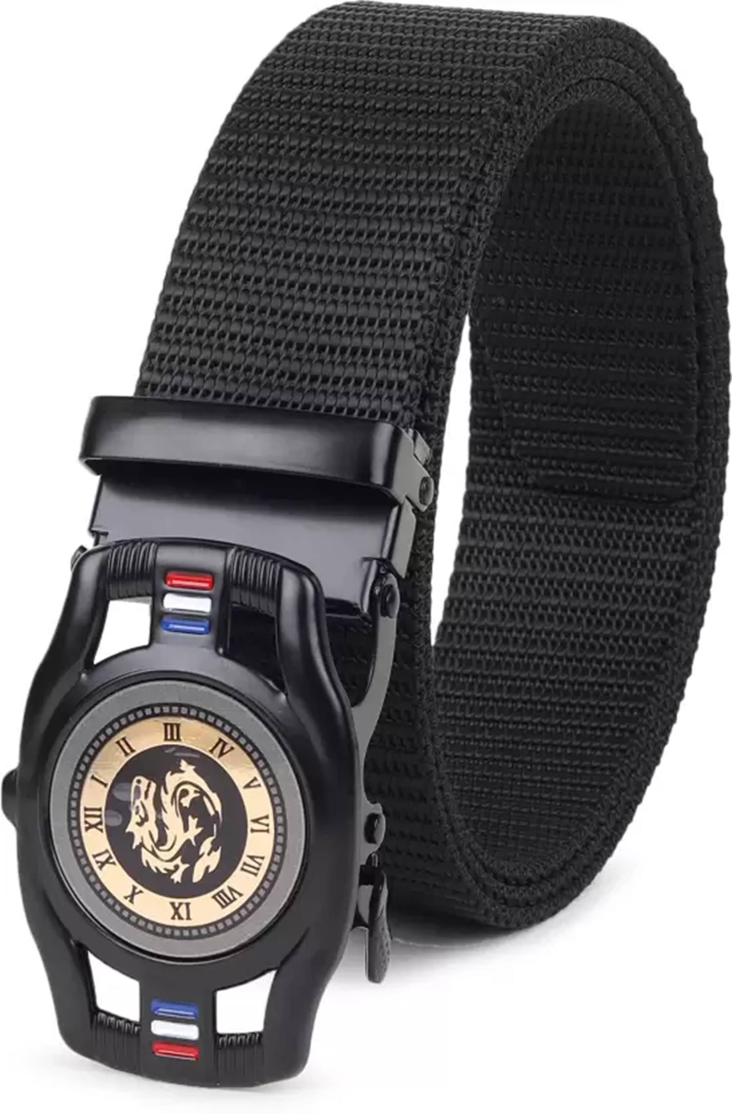     			Clock21 - Black Nylon Men's Casual Belt ( Pack of 1 )