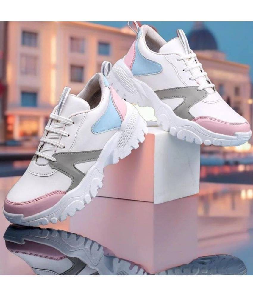 Deals4you White Women's Sneakers Deals4you White Women's Sneakers