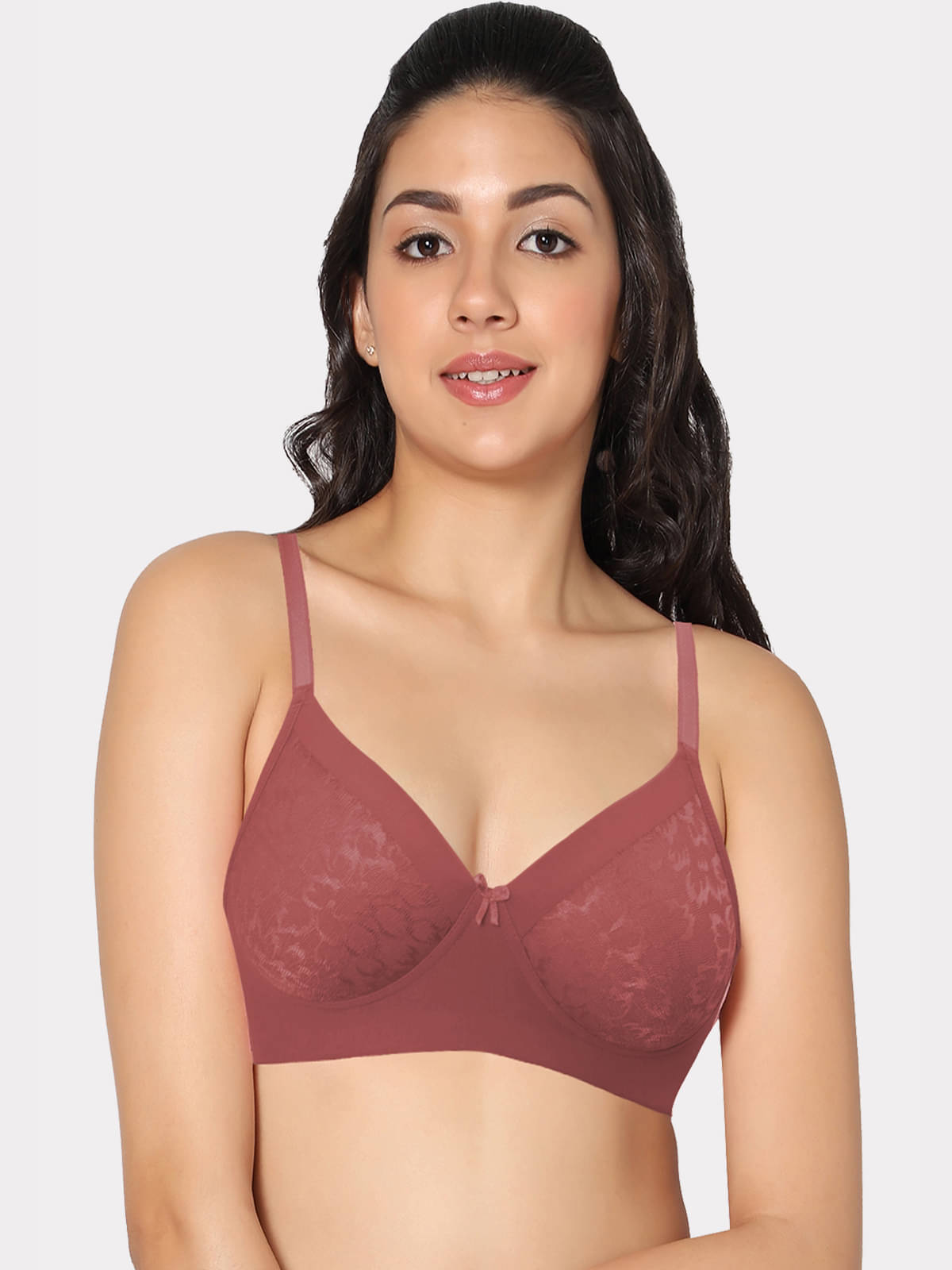     			IN CARE LINGERIE Polyester Women's Push Up Bra ( Rust ) ICPD-11 (B) in Rust Color Full Coverage, Push-up Bra and Non-Wired seamless cups