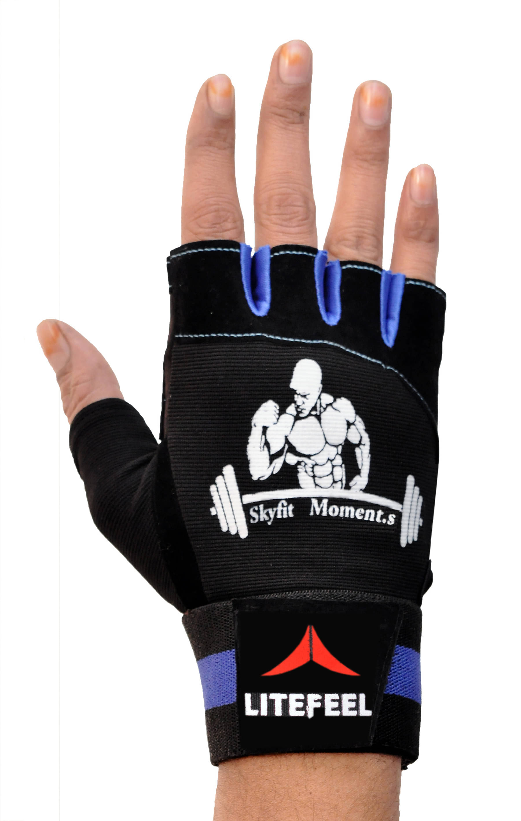     			LITEFEEL BODY BUILDER PRINT Unisex Polyester Gym Gloves For Advanced Fitness Training and Workout With Half-Finger Length