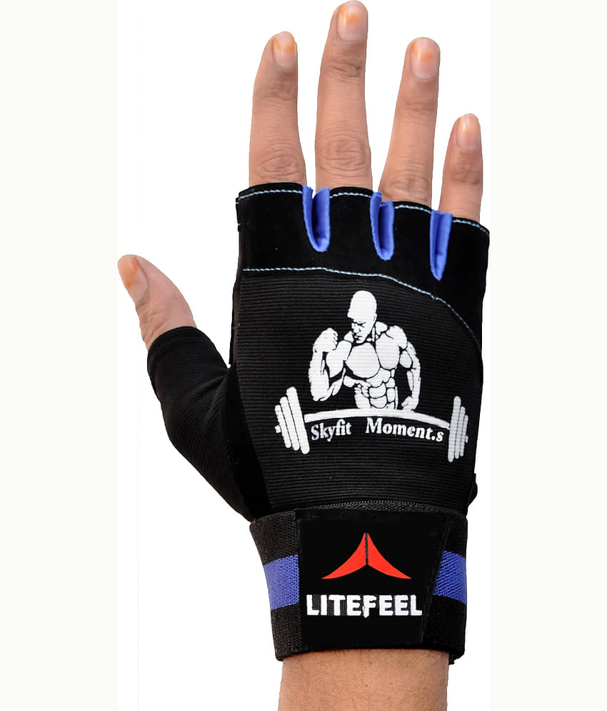 LITEFEEL BODY BUILDER PRINT Unisex Polyester Gym Gloves For Advanced Fitness Training and Workout With Half-Finger Length - Sports and Fitness Equipment | Buy online on ZillyBuy