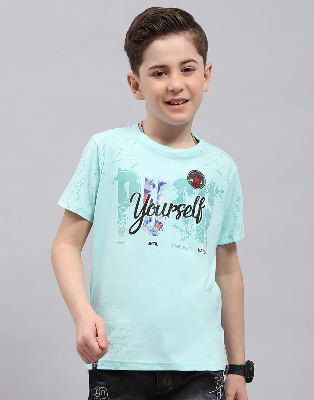     			Monte Carlo Pack of 1 Boys Cotton T-Shirt ( Blue )