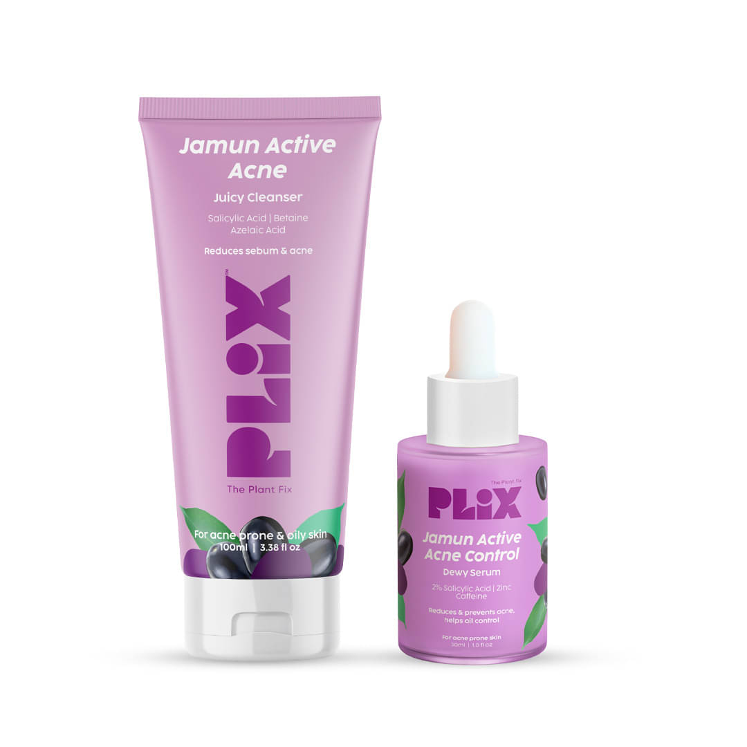 Plix Jamun Face Wash & Active Acne Serum Combo(100ML + 30ML) For Active Acne & Oil Control Pack of 2 Plix Jamun Face Wash & Active Acne Serum Combo(100ML + 30ML) For Active Acne & Oil Control Pack of 2