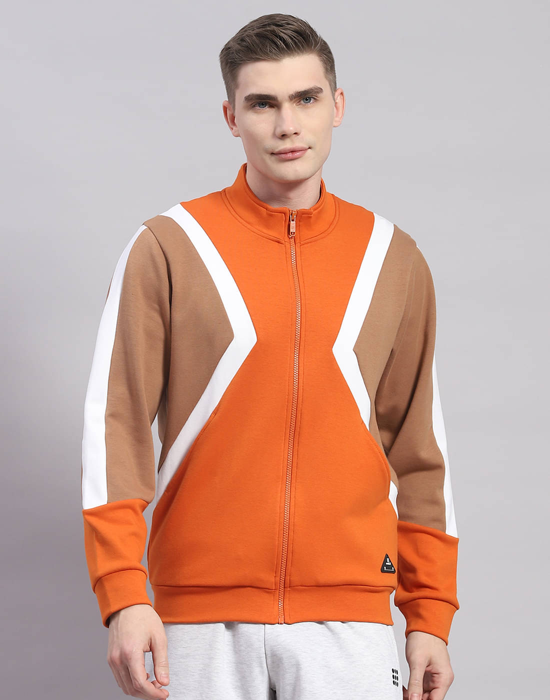     			Rock.it Cotton Blend Turtle Neck Men's Sweatshirt - Orange ( Pack of 1 )