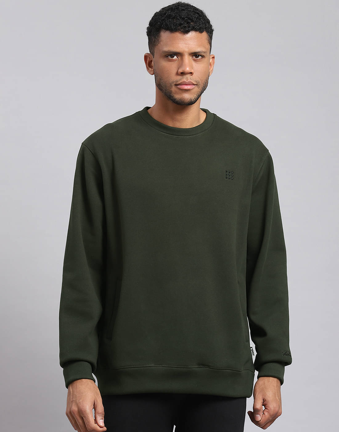 Rock.it Polyester Blend Round Neck Men's Sweatshirt - Olive ( Pack of 1 ) Rock.it Polyester Blend Round Neck Men's Sweatshirt - Olive ( Pack of 1 )