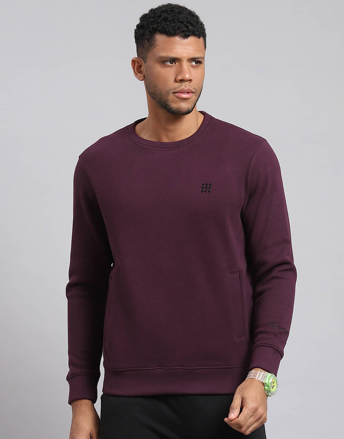 Rock.it Polyester Blend Round Neck Men's Sweatshirt - Wine ( Pack of 1 ) Rock.it Polyester Blend Round Neck Men's Sweatshirt - Wine ( Pack of 1 )