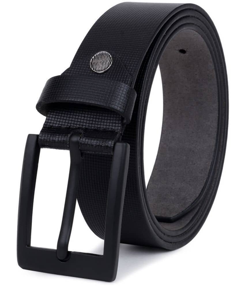 SUNSHOPPING - Black 100% Leather Men's Formal Belt ( Pack of 1 )