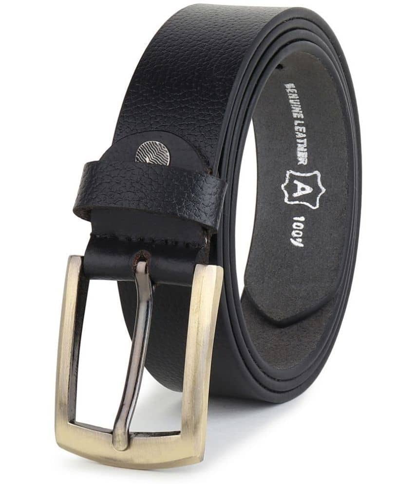 SUNSHOPPING - Black 100% Leather Men's Formal Belt ( Pack of 1 )