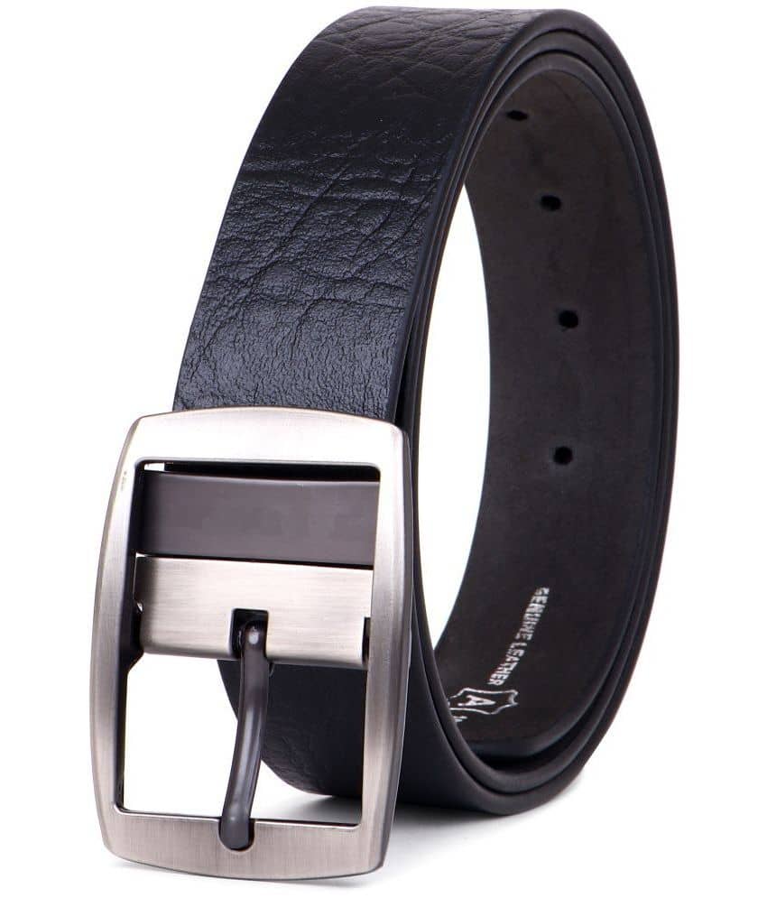 SUNSHOPPING - Black 100% Leather Men's Formal Belt ( Pack of 1 )