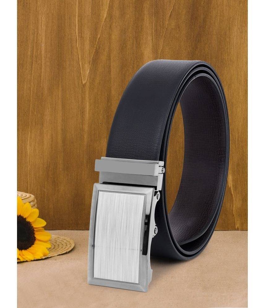     			SUNSHOPPING - Black Faux Leather Men's Formal Belt ( Pack of 1 )