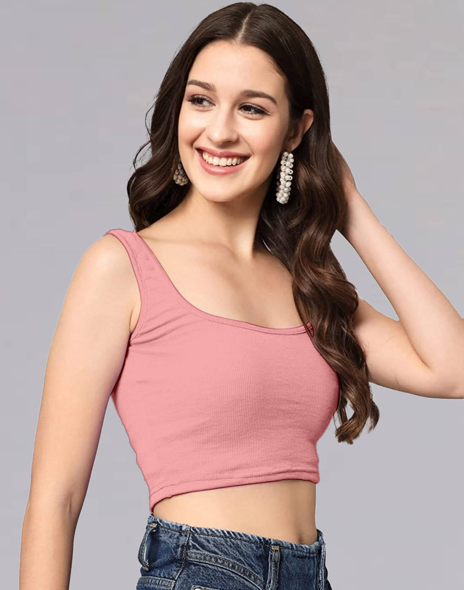 Selvia Women's Polyester Tank Top ( Peach ) Selvia Women's Polyester Tank Top ( Peach )
