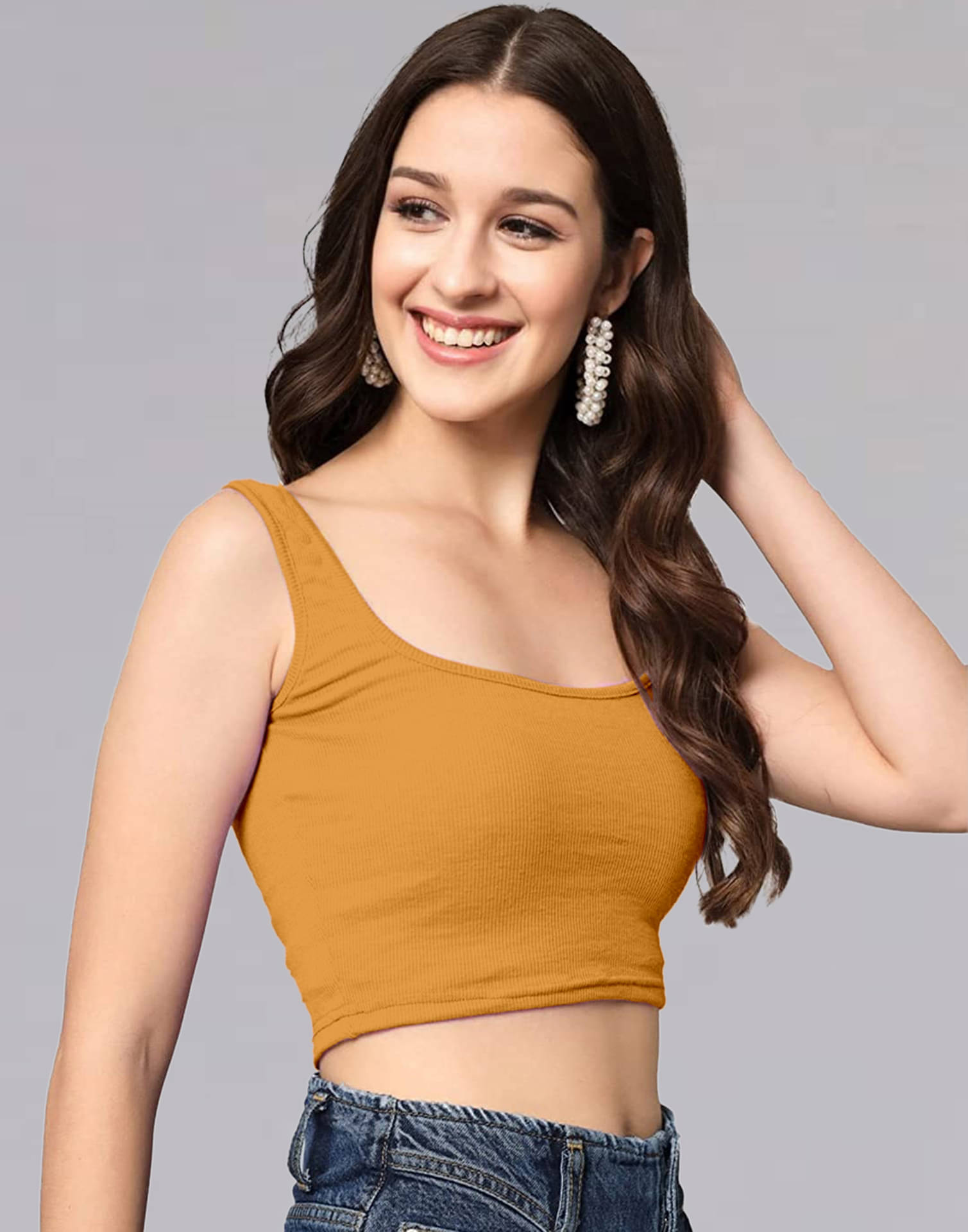 Selvia Women's Polyester Tank Top ( Yellow ) Selvia Women's Polyester Tank Top ( Yellow )