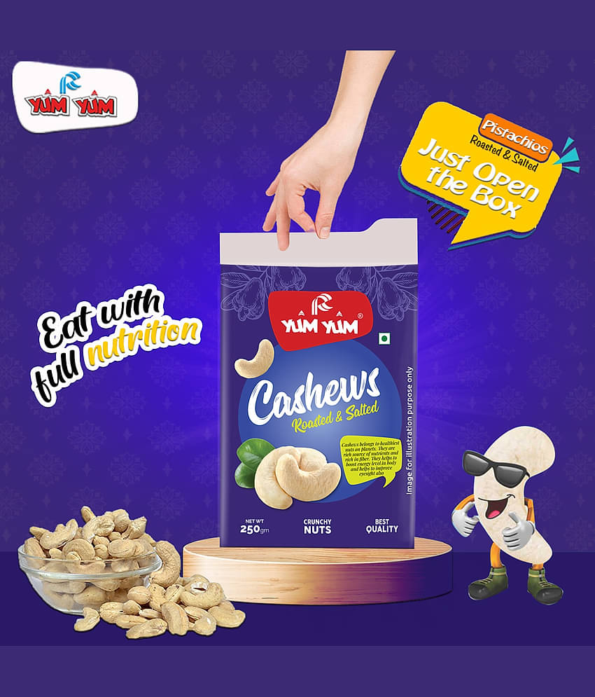 YUM YUM Roasted & Salted Cashews 250 g