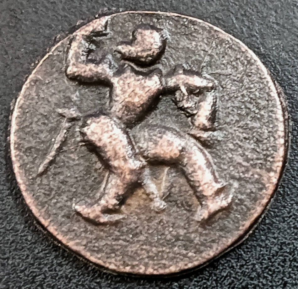 ANCIENT INDIA MYSORE PRINCELY STATE COPPER COIN     			ANCIENT INDIA MYSORE PRINCELY STATE COPPER COIN