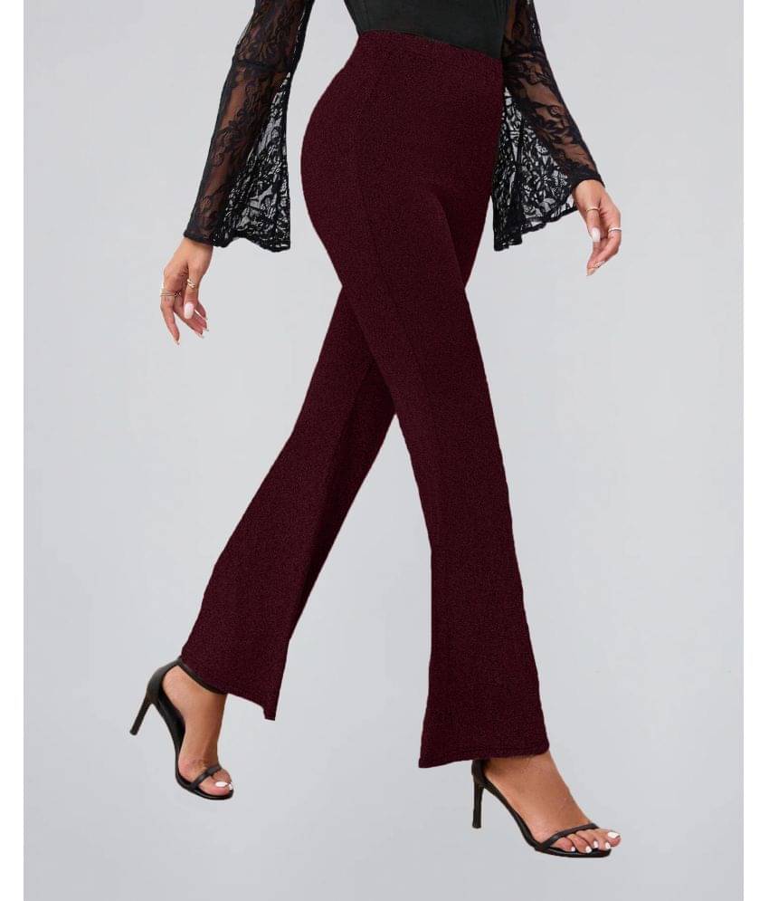     			Addyvero Maroon Polyester Bootcut Women's Casual Pants ( Pack of 1 )
