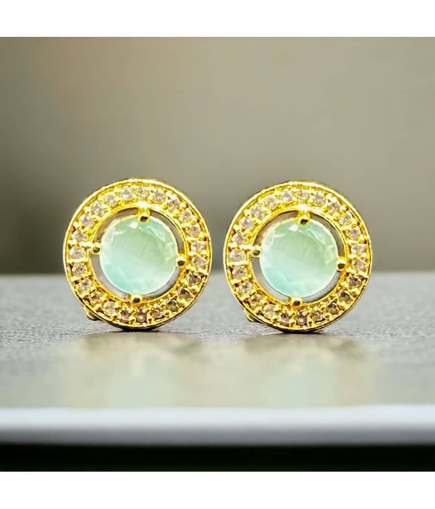 Charms Light Green Stud Earrings ( Pack of 1 ) - Earrings | Buy online on ZillyBuy