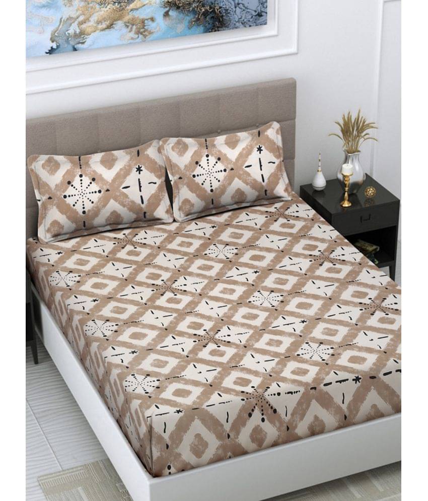 FABINALIV Poly Cotton 1 Double Bedsheet with 2 Pillow Covers ( Beige ) FABINALIV Poly Cotton 1 Double Bedsheet with 2 Pillow Covers ( Beige )