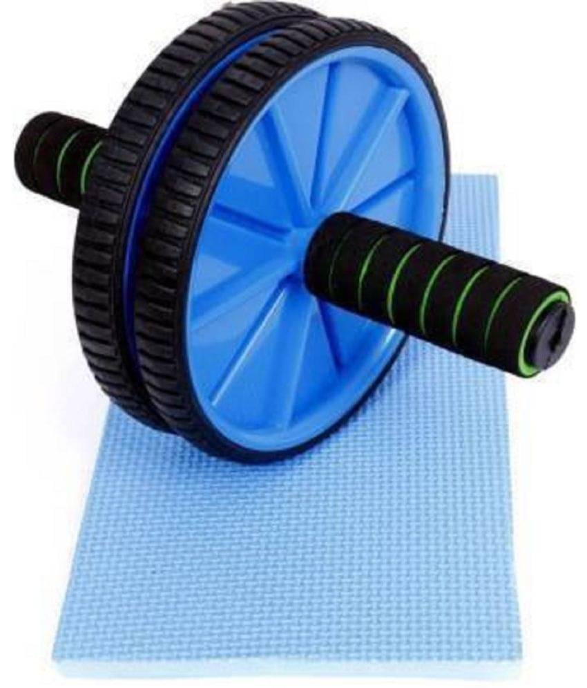     			Abs Roller Set with Knee Mat for Abdominal Workout & Training for Home Gym (Pack Of 1)