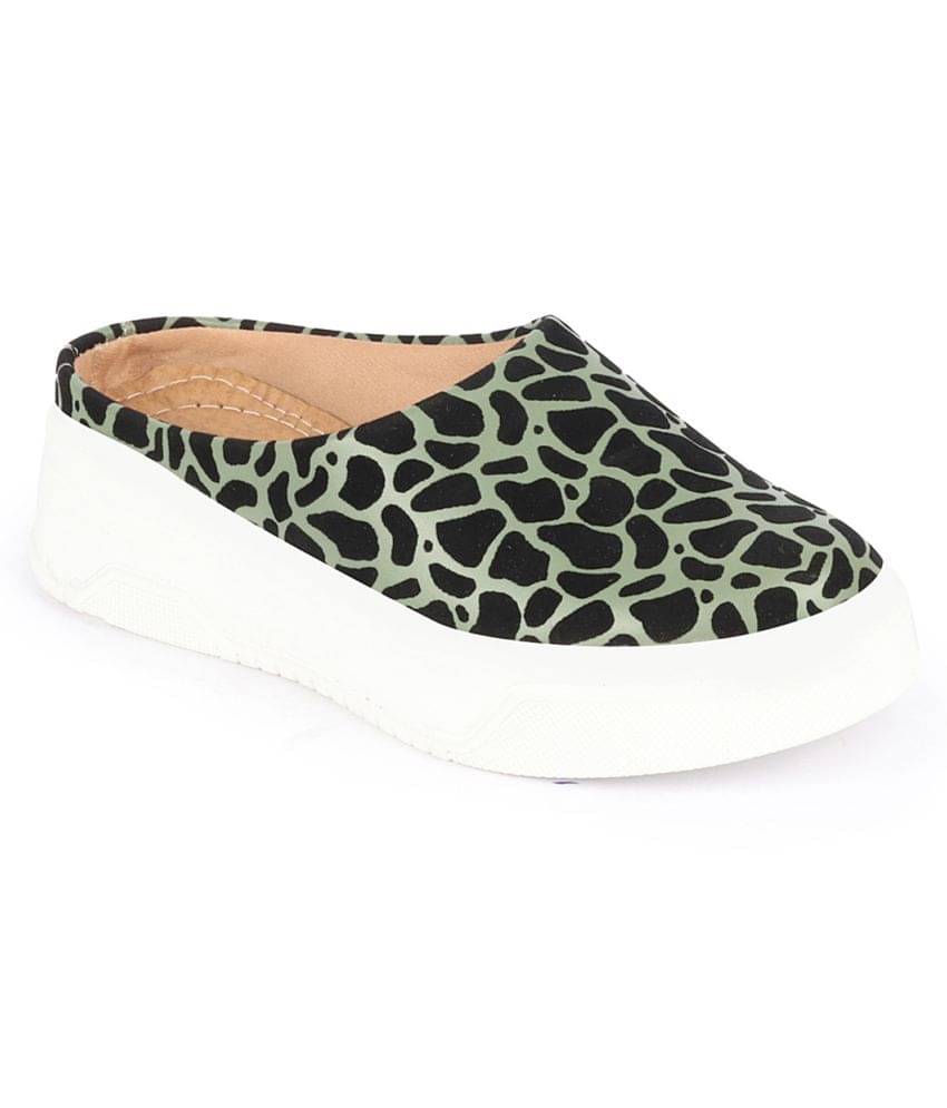     			Fausto Olive Women's Mules Shoes