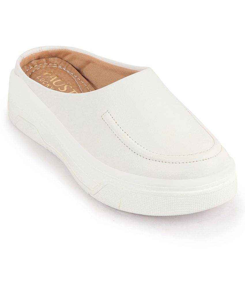 Fausto White Women's Slip On Fausto White Women's Slip On
