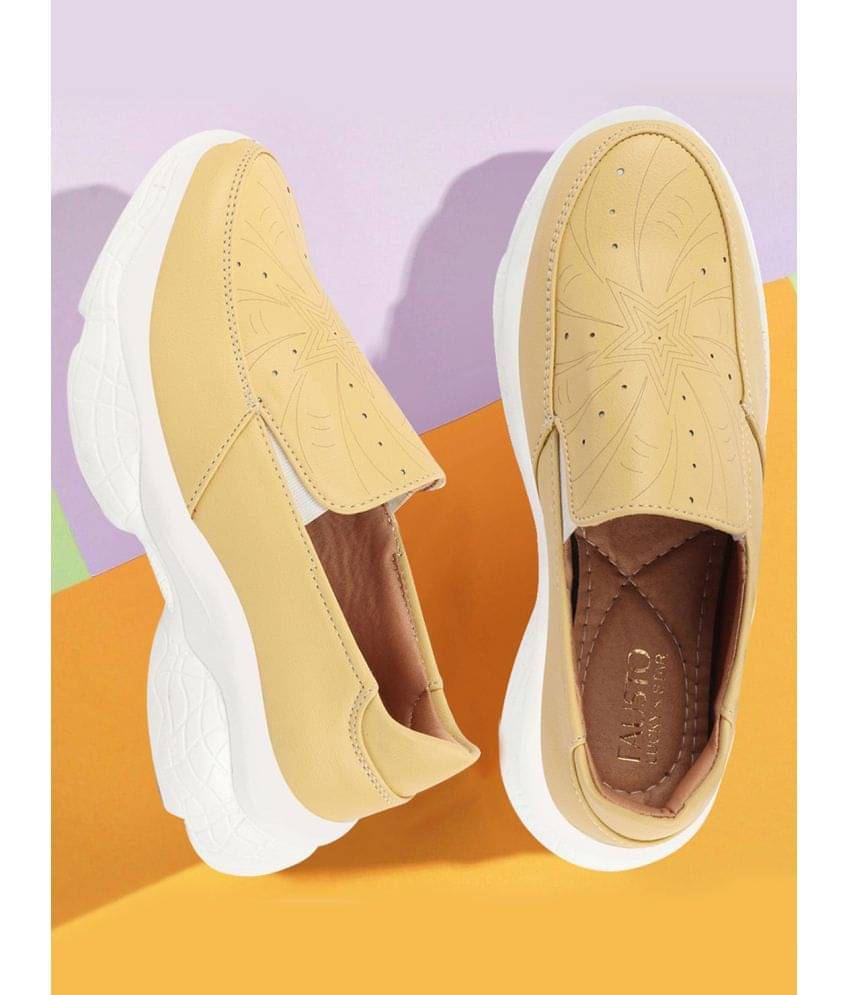     			Fausto Yellow Women's Sneakers