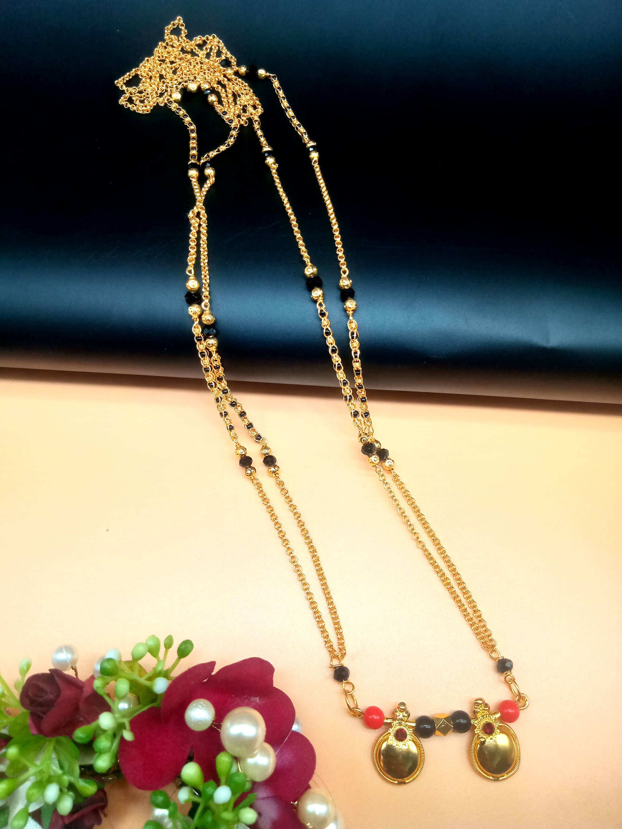 JIPPA Golden Mangalsutra ( Pack of 1 )