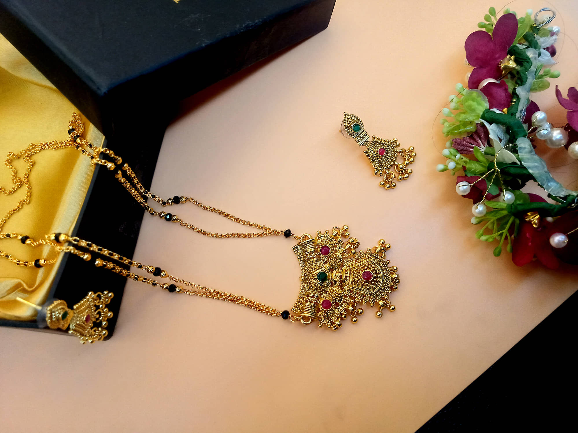 JIPPA Golden Mangalsutra ( Pack of 1 )