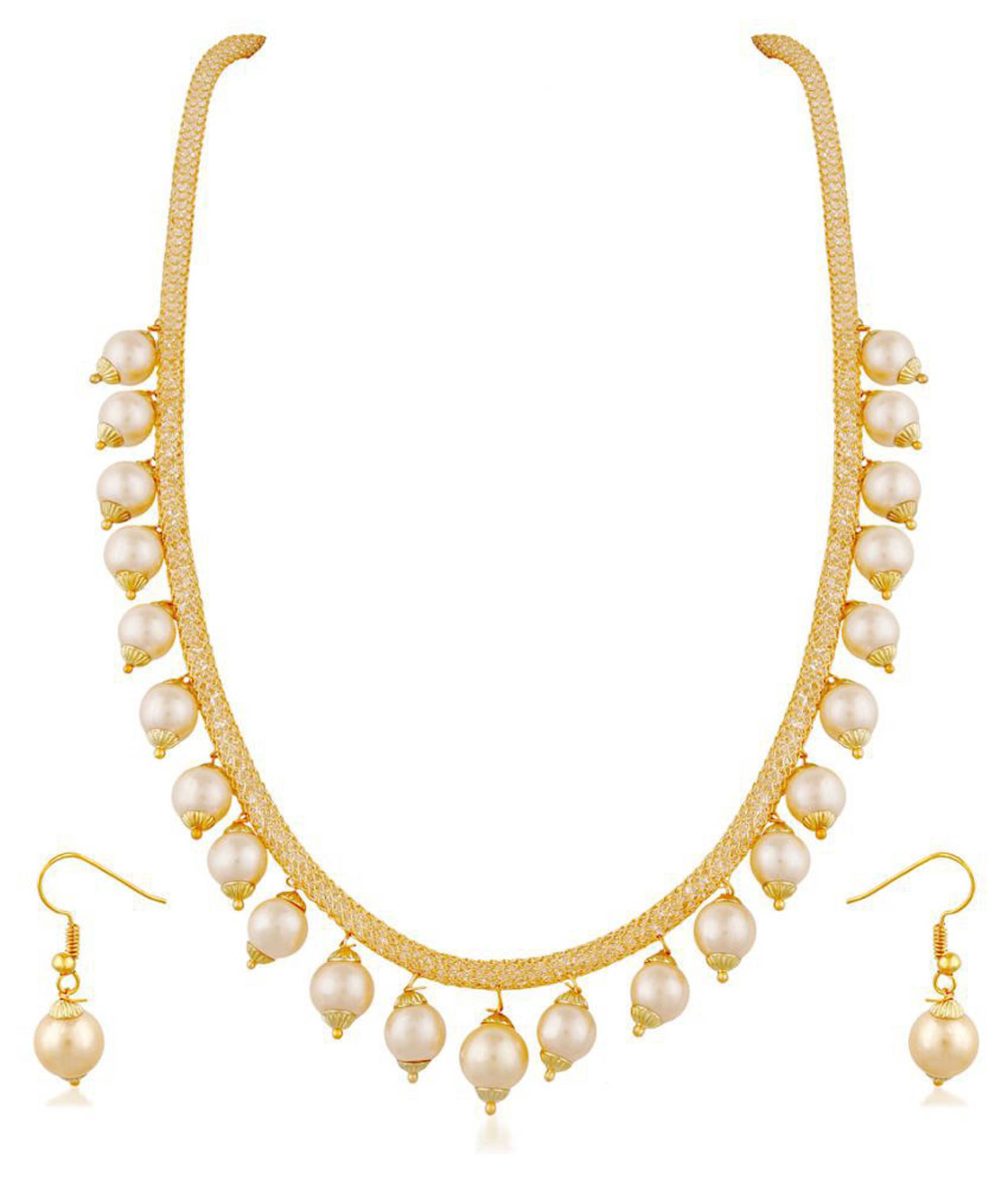     			JIPPA White Metal Necklace Set ( Pack of 1 )