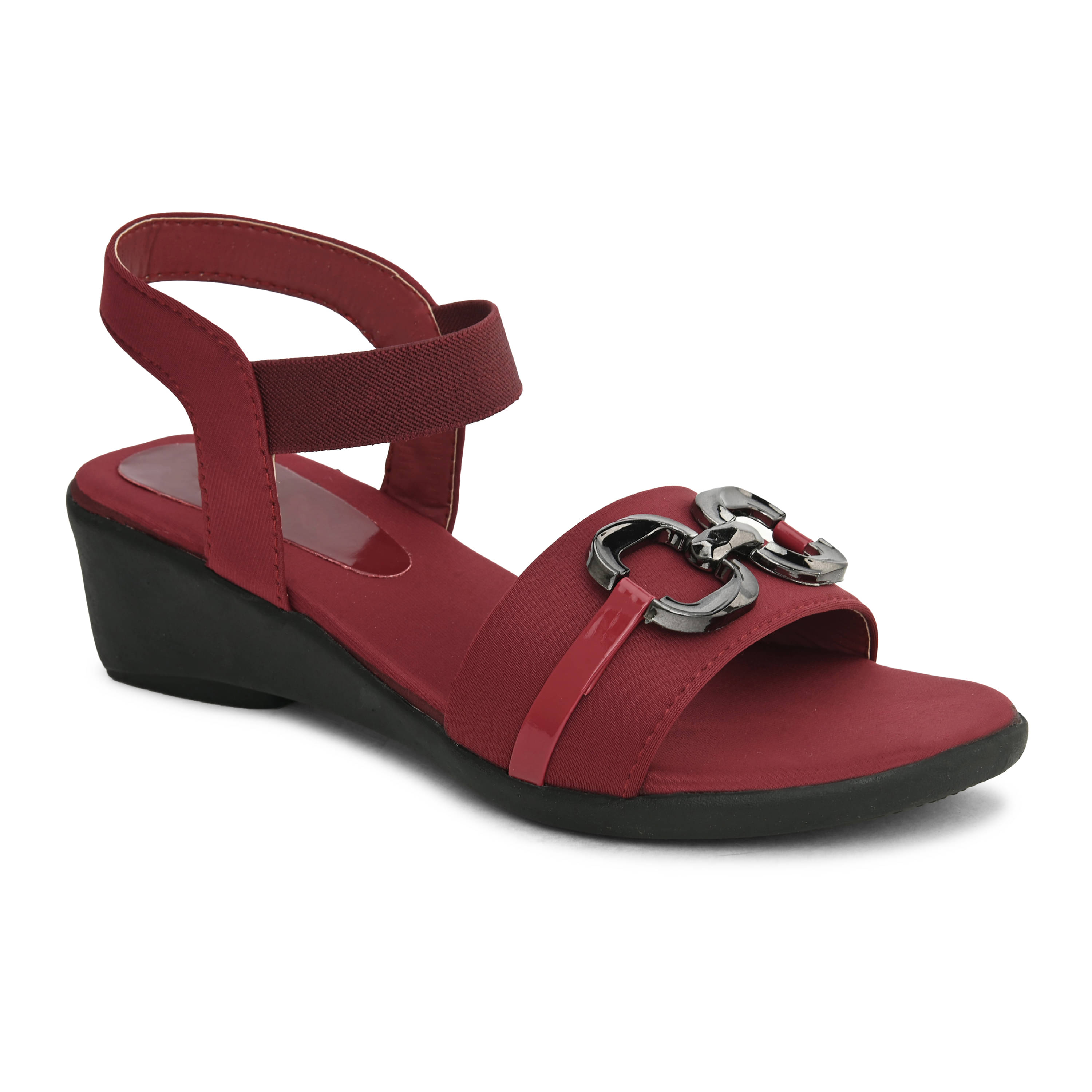 JM Looks Maroon Women's Sandal Heels JM Looks Maroon Women's Sandal Heels