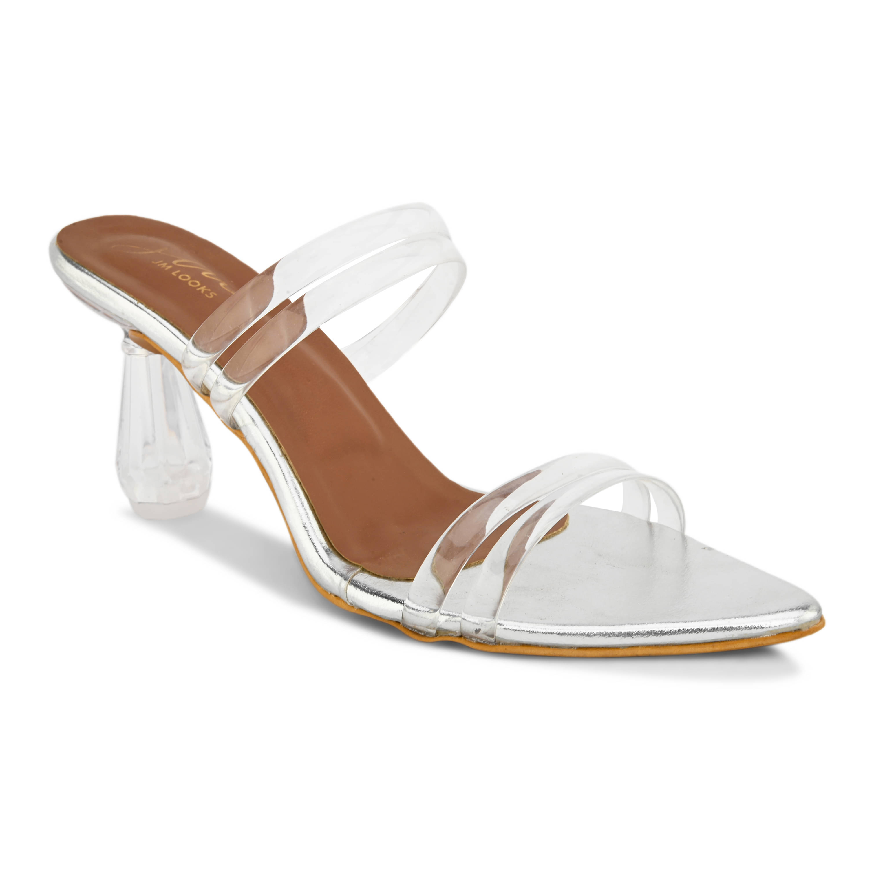     			JM Looks Silver Women's Slip On Heels