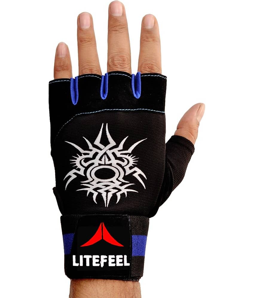 LITEFEEL Gym & Riding Gloves Unisex Polyester Gym Gloves For Advanced Fitness Training and Workout With Half-Finger Length - Sports and Fitness Equipment | Buy online on ZillyBuy