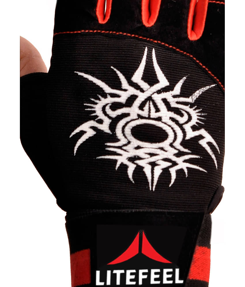 LITEFEEL Wrist Support Gloves Unisex Polyester Gym Gloves For Advanced Fitness Training and Workout With Half-Finger Length