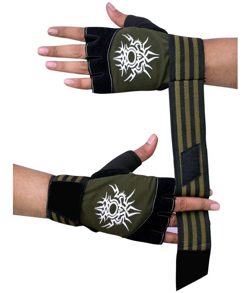 LITEFEEL Wrist Support Gloves Unisex Polyester Gym Gloves For Advanced Fitness Training and Workout With Half-Finger Length LITEFEEL Wrist Support Gloves Unisex Polyester Gym Gloves For Advanced Fitness Training and Workout With Half-Finger Length