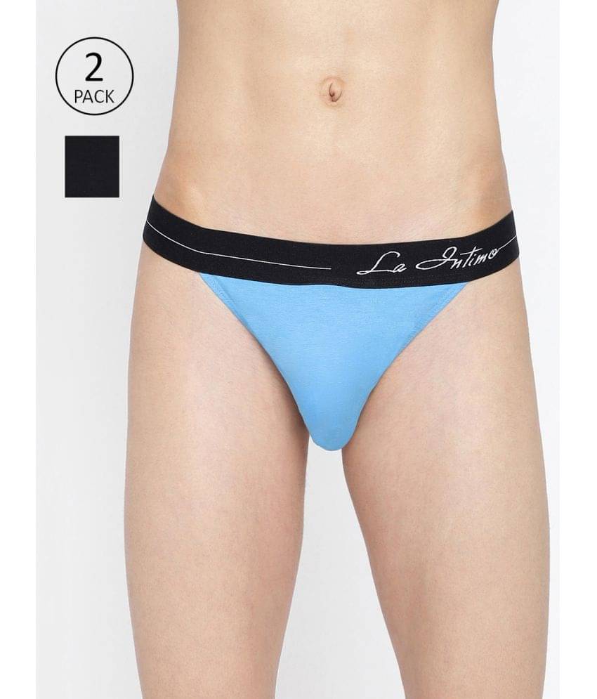 La Intimo Pack of 2 Cotton Bikini For Men's ( Multicolor )     			La Intimo Pack of 2 Cotton Bikini For Men's ( Multicolor )