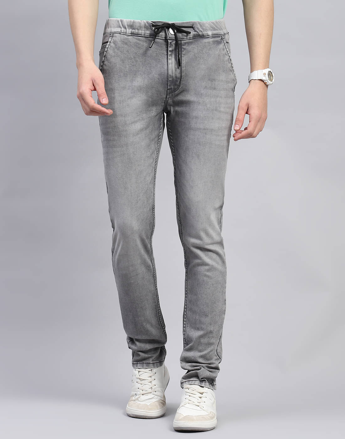 Monte Carlo Regular Fit Washed Men's Jeans - Grey ( Pack of 1 ) Monte Carlo Regular Fit Washed Men's Jeans - Grey ( Pack of 1 )