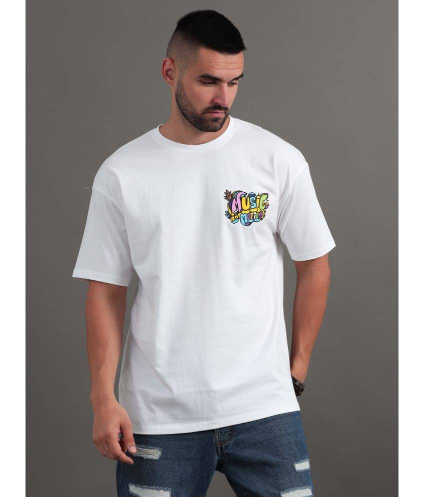     			Paul Street Pack of 1 100% Cotton Slim Fit Men's T-Shirt ( White )