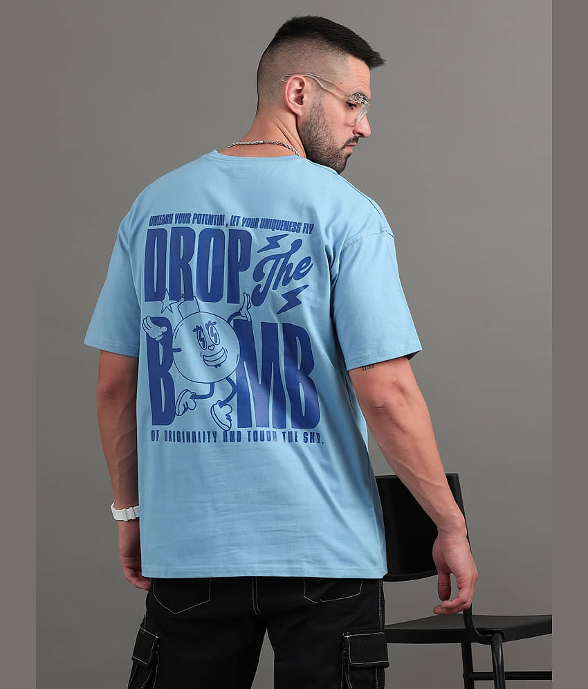 Paul Street Pack of 1 100% Cotton Slim Fit Men's T-Shirt ( Blue )