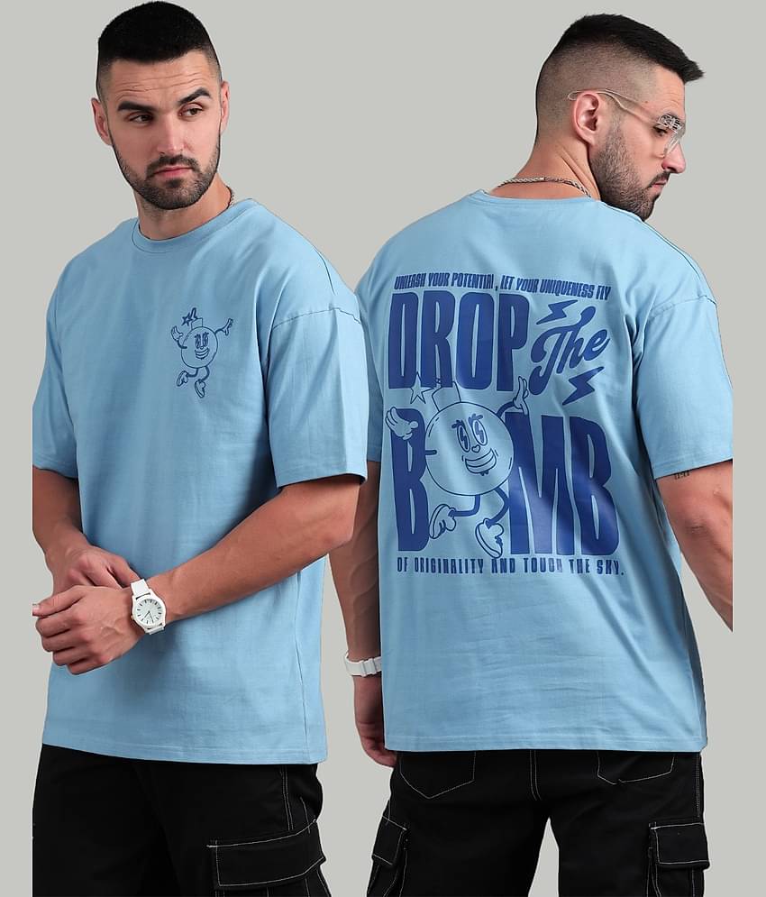 Paul Street Pack of 1 100% Cotton Slim Fit Men's T-Shirt ( Blue )