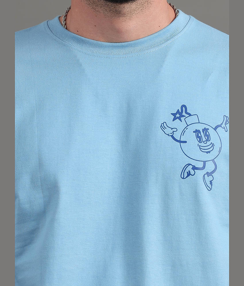 Paul Street Pack of 1 100% Cotton Slim Fit Men's T-Shirt ( Blue )