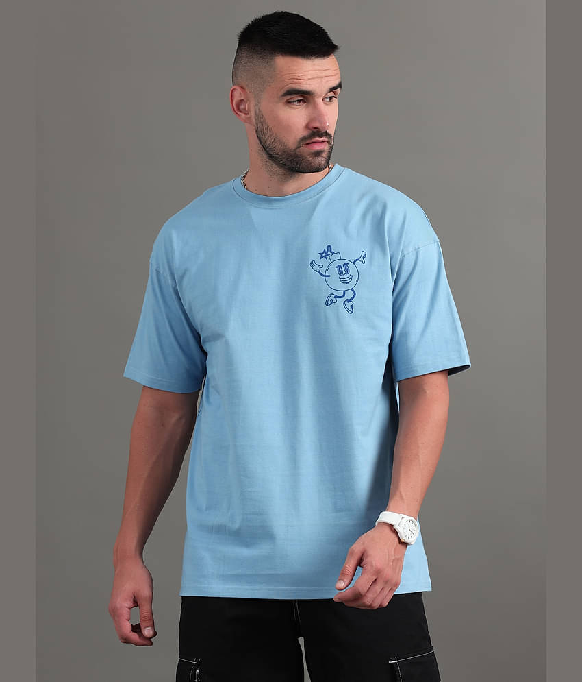 Paul Street Pack of 1 100% Cotton Slim Fit Men's T-Shirt ( Blue )