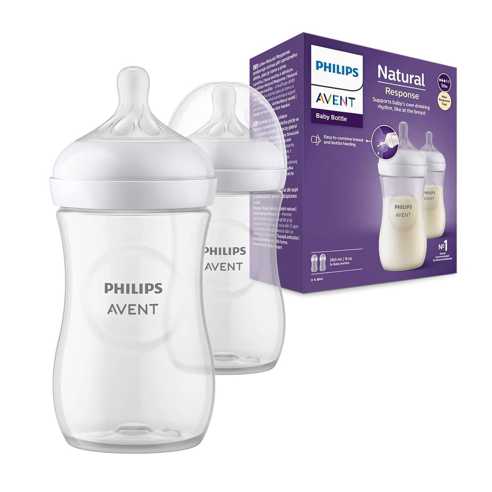 Philips Avent 260 Multicolor Feeding Bottle ( Pack of 2 )
