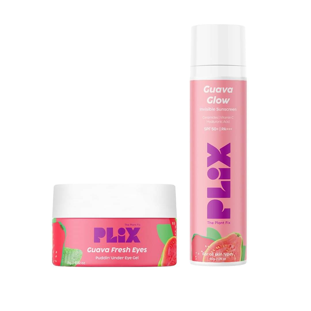     			Plix Guava UnderEye Gel For Reducing Dark Circles & 50+ Guava Glow Sunscreen(2 Items in the set)