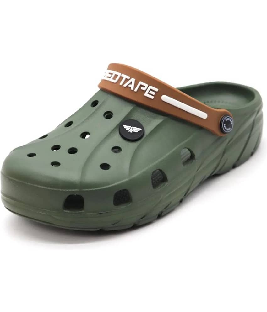 Red Tape Olive Men's Clogs - Main Image