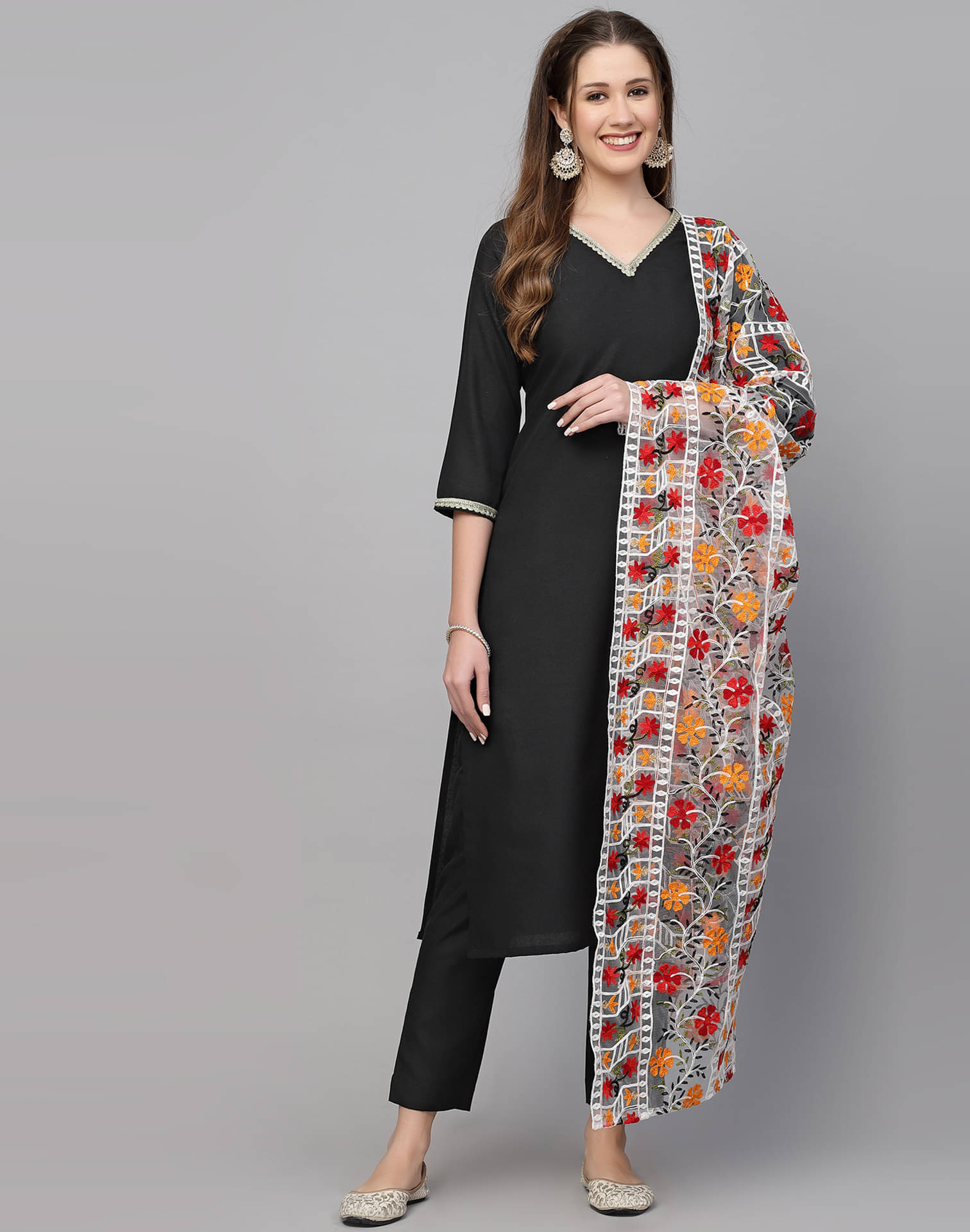 Skylee Cotton Blend Solid Kurti With Pants Women's Stitched Salwar Suit - Black ( Pack of 1 ) Skylee Cotton Blend Solid Kurti With Pants Women's Stitched Salwar Suit - Black ( Pack of 1 )