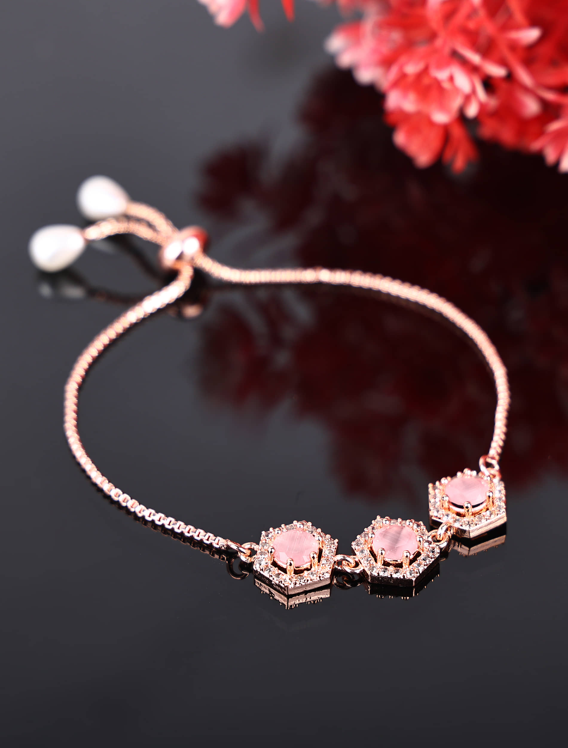 Sunhari Jewels Pink Bracelet ( Pack of 1 ) - Bangles & Bracelets | Buy online on ZillyBuy